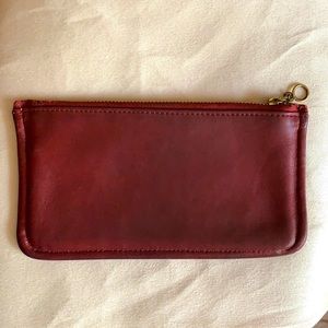 Vintage leather zip wallet